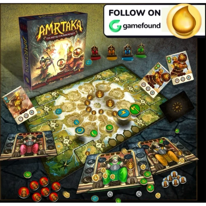 Amrtaka components laid out for play