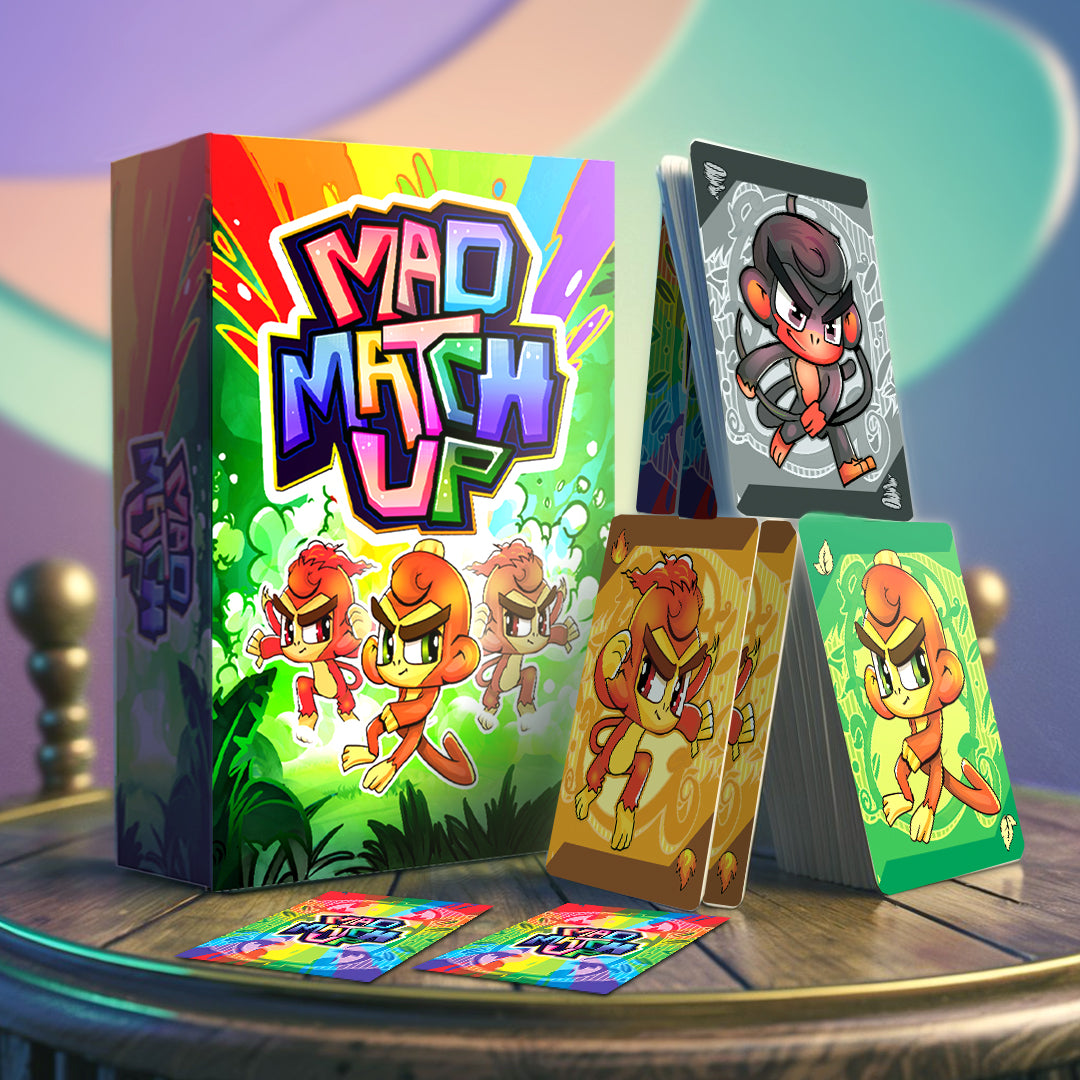 Mad Match-Up: A Jungle-Themed Card Game for 2-4 Players | Monkey Madness Fun!